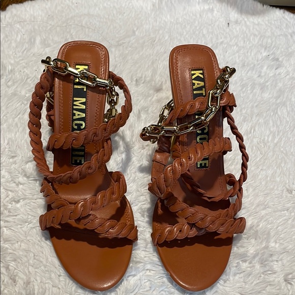 Brown Strappy Women's Sandals - Picture 1 of 5